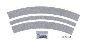 TILLIG 87367 - Bogen R204 45° Asphalt (TT, H0m)